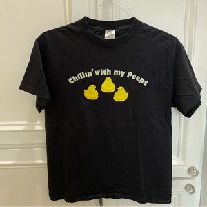 NWOT Y2k “Chillin’ with my Peeps” Black Graphic T-Shirt